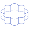 Flower 1 Wireframe Element from Volumetric Shapes Set