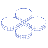 Flower 3 Wireframe Element from Volumetric Shapes Set