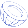 Half Sphere Wireframe Element from Volumetric Shapes Set