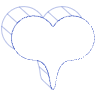 Heart Bubble Wireframe Element from Volumetric Shapes Set