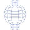 Lamp Wireframe Element from Volumetric Shapes Set