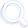 Magnify Glass Circle Wireframe Element from Volumetric Shapes Set