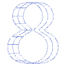Oval Gourd Wireframe Element from Volumetric Shapes Set