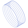 Oval Oblique Wireframe Element from Volumetric Shapes Set