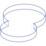 Oval Puddle Wireframe Element from Volumetric Shapes Set
