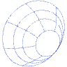 Oval Radar Wireframe Element from Volumetric Shapes Set