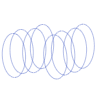 Oval Vertical Wireframe 2 Element from Volumetric Shapes Set