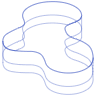 Oval Wave Wireframe Element from Volumetric Shapes Set
