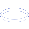 Oval Wireframe 1 Element from Volumetric Shapes Set