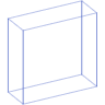 Rectangle Cuboid Wireframe 1 Element from Volumetric Shapes Set
