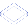 Rectangle Cuboid Wireframe 2 Element from Volumetric Shapes Set