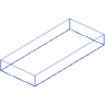 Rectangle Cuboid Wireframe 3 Element from Volumetric Shapes Set