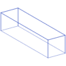 Rectangle Cuboid Wireframe 4 Element from Volumetric Shapes Set