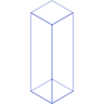 Rectangle Cuboid Wireframe 5 Element from Volumetric Shapes Set
