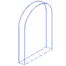 Rectangle Curve Wireframe 1 Element from Volumetric Shapes Set