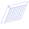 Rectangle Oblique Wireframe Element from Volumetric Shapes Set