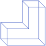 Rectangle Stairs Cuboid 2 Wireframe Element from Volumetric Shapes Set