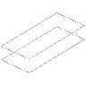 Rectangle Wireframe Element from Volumetric Shapes Set