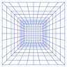 Square Wireframe Element from Volumetric Shapes Set