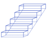 Stairs Wireframe 2 Element from Volumetric Shapes Set