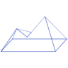 Triangle Pyramid Mountain Wireframe Element from Volumetric Shapes Set