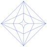 Triangle Pyramid Octahedron 2 Wireframe Element from Volumetric Shapes Set