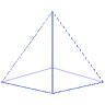 Triangle Pyramid Wireframe 1 Element from Volumetric Shapes Set