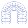 Tube Cylinder Spring Wireframe 2 Element from Volumetric Shapes Set