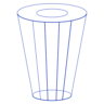 Vase Cylinder Wireframe Element from Volumetric Shapes Set