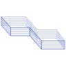Zigzag Ractangle Wireframe Element from Volumetric Shapes Set