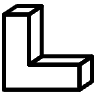 Block L Corner Element from Symbols 3D Fun - Line Set