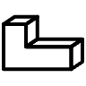 Block L Left Element from Symbols 3D Fun - Line Set