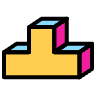 Block T Cross Element from Symbols 3D Fun - Filled Set
