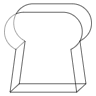 Bread 1 Element from Symbols 3D - Wireframe Set