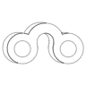 Circle Curve Bicular Element from Symbols 3D - Line Set