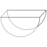 Circle Half Down Element from Symbols 3D - Wireframe Set