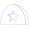 Circle Half Star Element from Symbols 3D - Line Set
