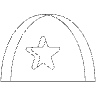 Circle Half Star Element from Symbols 3D - Wireframe Set