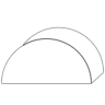 Circle Half Up Element from Symbols 3D - Line Set