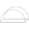 Circle Half Up Element from Symbols 3D - Wireframe Set
