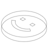 Circle Smile Element from Symbols 3D - Wireframe Set