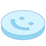 Circle Smile Element from Symbols 3D - Duo Set