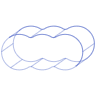 Circle Triple Element from Symbols 3D - Wireframe Set