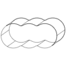 Circle Triple Element from Symbols 3D - Wireframe Set