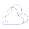 Cloud 2 Element from Symbols 3D - Wireframe Set