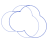 Cloud 3 Element from Symbols 3D - Wireframe Set