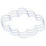 Cloud 4 Element from Symbols 3D - Wireframe Set