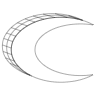 Crescent Moon Element from Symbols 3D - Wireframe Set