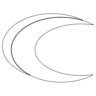 Crescent Moon Element from Symbols 3D - Line Set