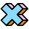 Cross False Element from Symbols 3D Fun - Filled Set